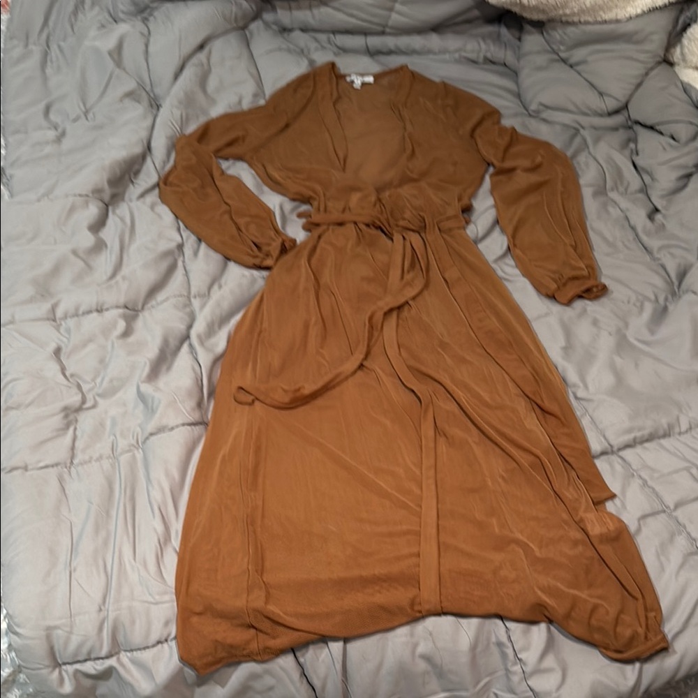 Iris Brown Mesh Cardigan